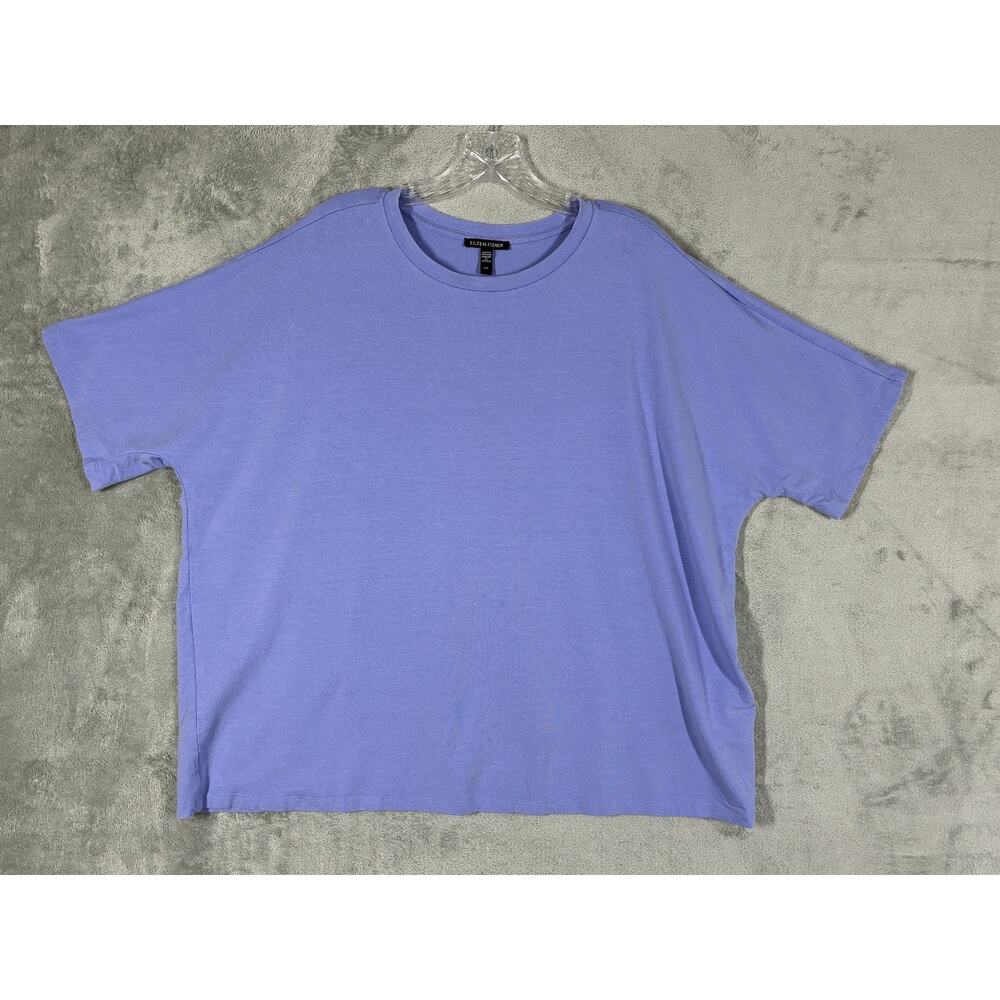 Eileen Fisher Baggy TShirt Top Large Oversized Slouchy Stretch Minimal Lagenlook - Picture 7 of 14